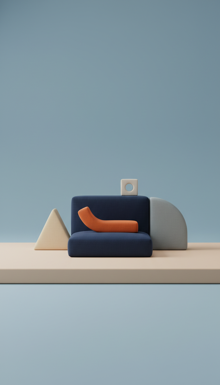 Geometric Accent Cushion Trio in Mixed Textures